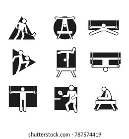 Various Shape Block Sport Abstract Symbol Vector Illustration Set