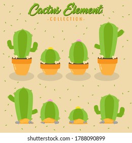 various shape of cactus vector design collection, can be use to make poster