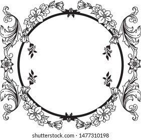 Various shape of card, feature floral frame, wallpaper unique. Vector
