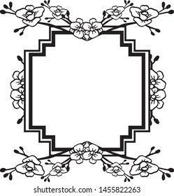 Various shape of cards, vintage style flower frame. Vector