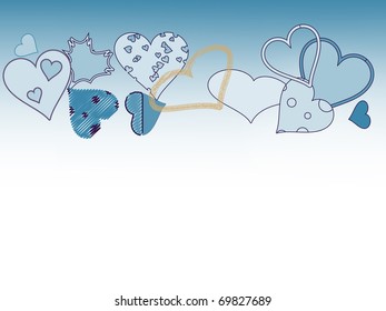 Various shape of hearts (each heart is one layer)