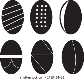 Various Shape Patterns Eggs Stock Vector (Royalty Free) 1715464468 ...