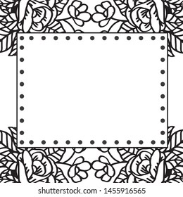 Various shape wallpaper of card, with drawing beautiful, cute of floral frame. Vector