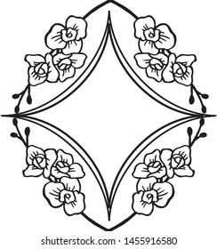 Various shape wallpaper of card, with drawing beautiful, cute of floral frame. Vector
