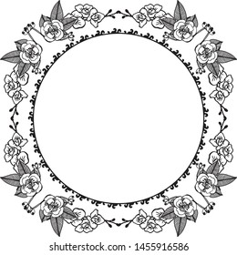 Various shape wallpaper of card, with drawing beautiful, cute of floral frame. Vector