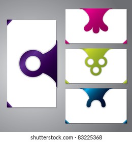 Various shaped business card holders