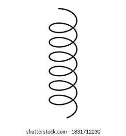  various shaped metal springs tapering. coil spring on white background.
