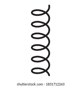  various shaped metal springs tapering. coil spring on white background.
