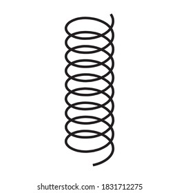  various shaped metal springs tapering. coil spring on white background.
