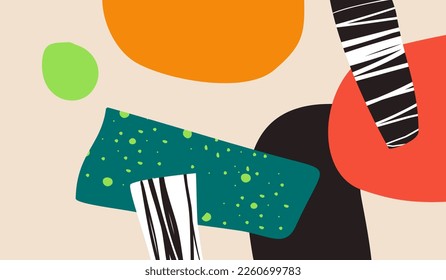 Various shapes abstract modern background vector design