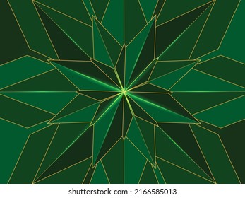 
Various shapes are arranged to have a beautiful shape, emphasizing the tone of emerald green and gold.