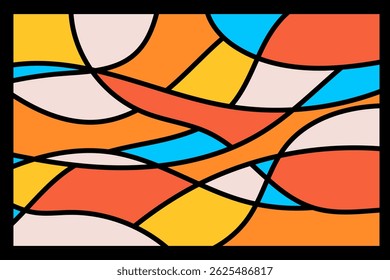 Várias formas de fundo adicionar interesse com uma variedade de cores.