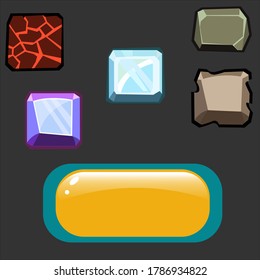 various shapes buttons for game