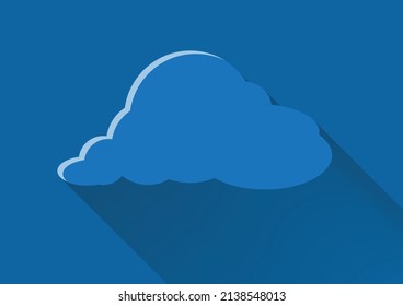 various shapes of clouds on different levels of blue background