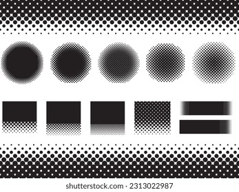 Diversas formas Conjunto de materiales de trama semitonos