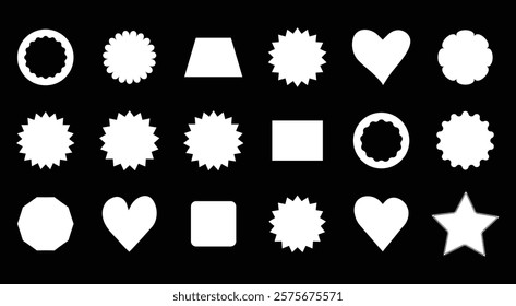 Various shapes have been created for use in graphic design