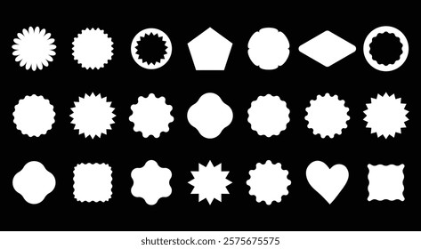 Various shapes have been created for use in graphic design