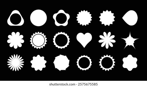 Various shapes have been created for use in graphic design