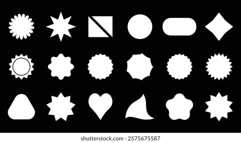 Various shapes have been created for use in graphic design