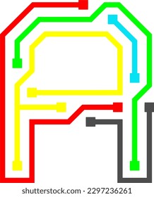 various shapes and models and colors of the logo for the letter a