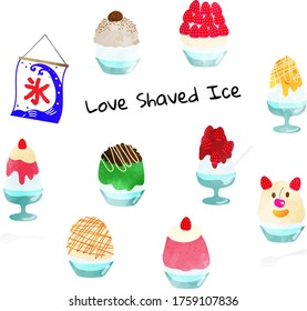 Various of Shaved Ice , look so cute, so popular in Japan