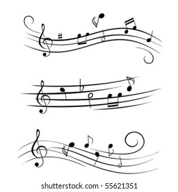 Various sheet music musical notes