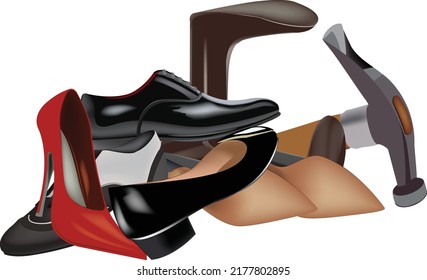 various shoes to repair shoemaker-