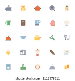 various simple cooking icons. flat design style vector graphic illustration set