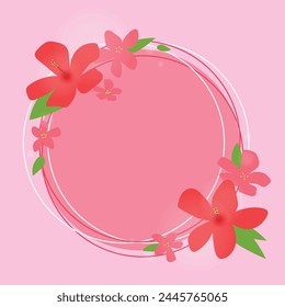 Various simple flower frame illustration