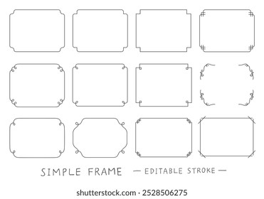 Various simple line frame sets
