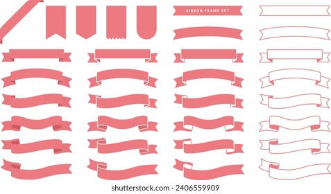 Various simple ribbon frame set red