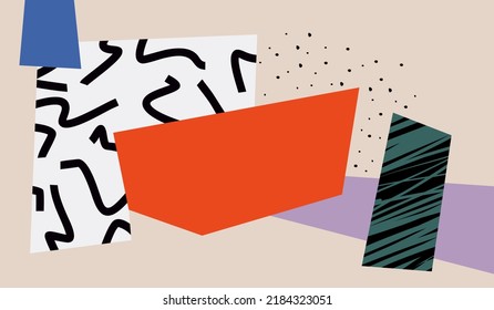 Various simple shapes abstract modern background vector design