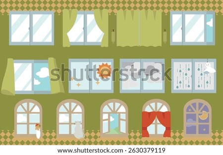 Various Simple Window Views and Weather