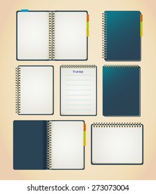 Various size of blank notebook 