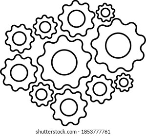 Diseño de artes de diferentes tamaños sobre fondo blanco