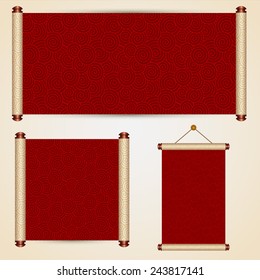 Various size of traditional chinese scroll