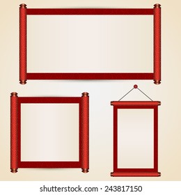 Various size of traditional chinese scroll