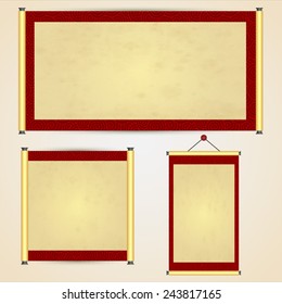 Various size of traditional chinese scroll