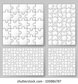 Various sizes puzzle. Illustration for design