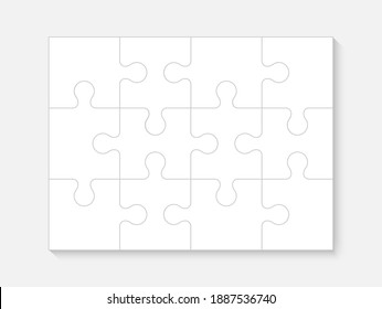 Various sizes puzzle. Vector Illustration icon