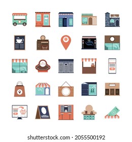 various small business icon set