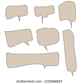Various speech balloons