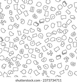 Various Speech Bubbles Seamless Pattern for printing, wrapping, design, sites, shops, apps