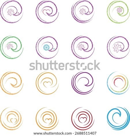 Various spiral collection, spiral logo, icon