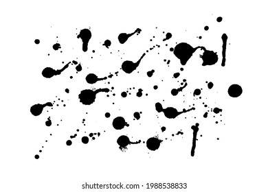 various splashes of black paint