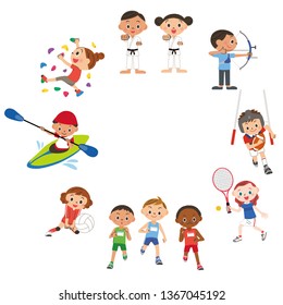 Various Sports Scenes Stock Vector (Royalty Free) 1367045192