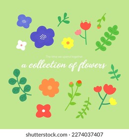 Various Spring Flower Illustration Collection