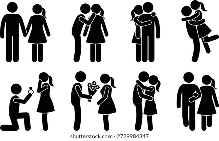 Varias etapas de las relaciones románticas