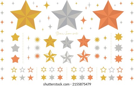 Various star icon set Vector illustration