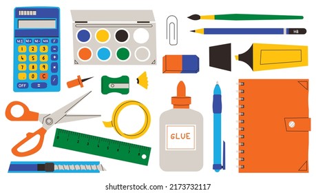 Free Vector  Funny office supplies cartoon template with happy pencil